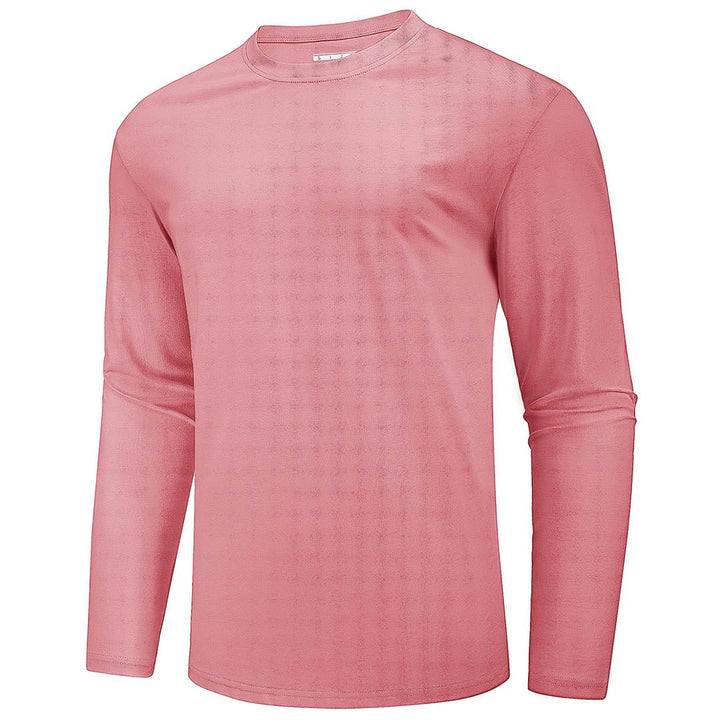 Men's Cotton Solid Color Classic Casual Long Sleeve T-shirt - Men's T-shirts