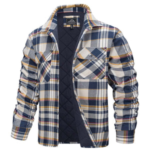 TACVASEN Yellow Men's Flannel Shirt Long Sleeve Button Down Jacket