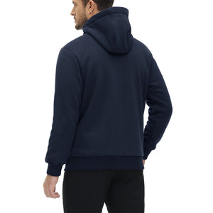 TACVASEN Navy Men's Fleece Hoodie Jacket Windproof Winter Coats