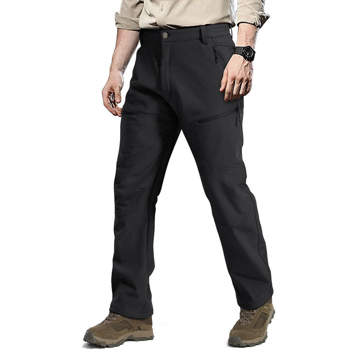 Men's Fleece Lined Pants Softshell Ski Tactical Military - Men's Tactical