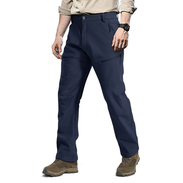 Men's Fleece Lined Pants Softshell Ski Tactical Military - Men's Tactical