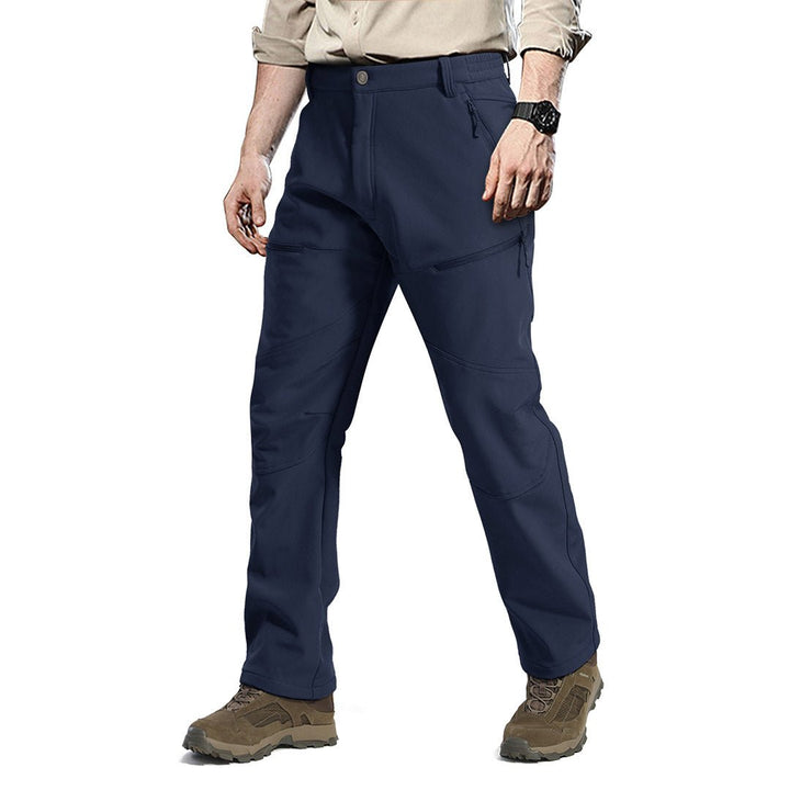 Men's Fleece Lined Pants Softshell Ski Tactical Military - Men's Tactical