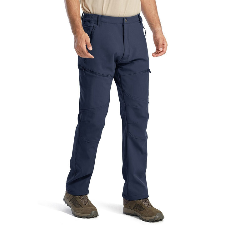 Men's Fleece Lined Pants Softshell Ski Tactical Military - Men's Tactical