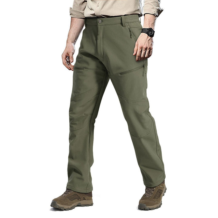 Men's Fleece Lined Pants Softshell Ski Tactical Military - Men's Tactical