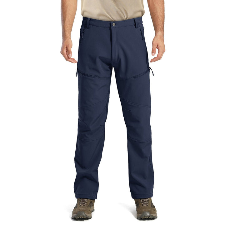 Men's Fleece Lined Pants Softshell Ski Tactical Military - Men's Tactical