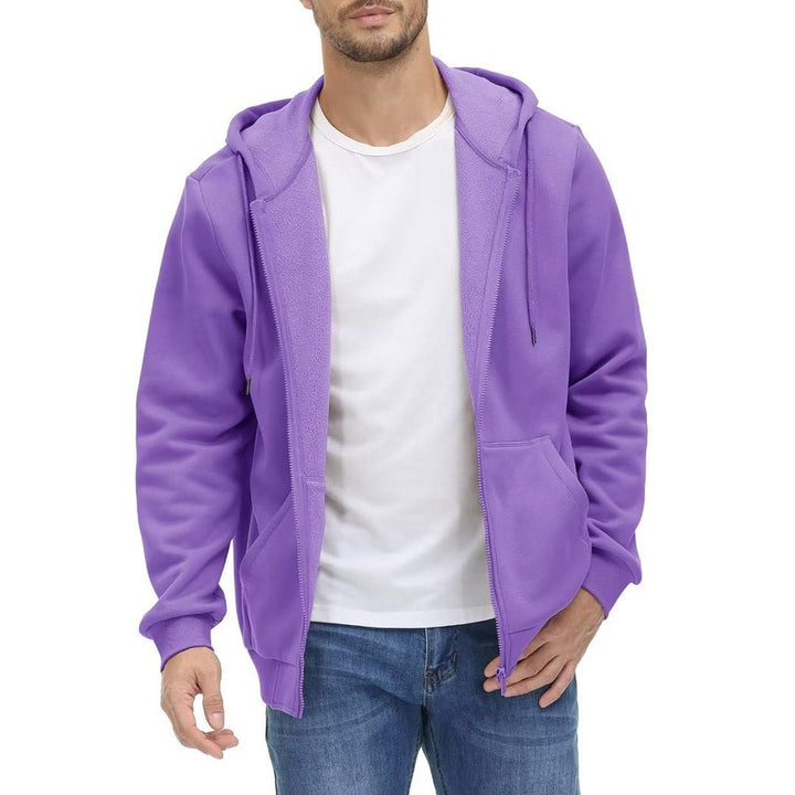 Men's Full Zip-Up Casual Active Hoodie - Men's hoodie