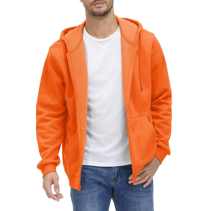 Men's Full Zip-Up Casual Active Hoodie - Men's hoodie