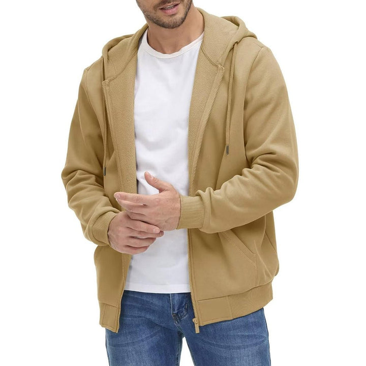 Men's Full Zip-Up Casual Active Hoodie - Men's hoodie
