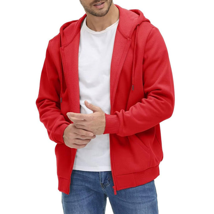 Men's Full Zip-Up Casual Active Hoodie - Men's hoodie