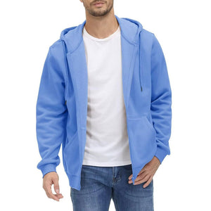 TACVASEN Light Blue Men's Full Zip - Up Casual Active Hoodie
