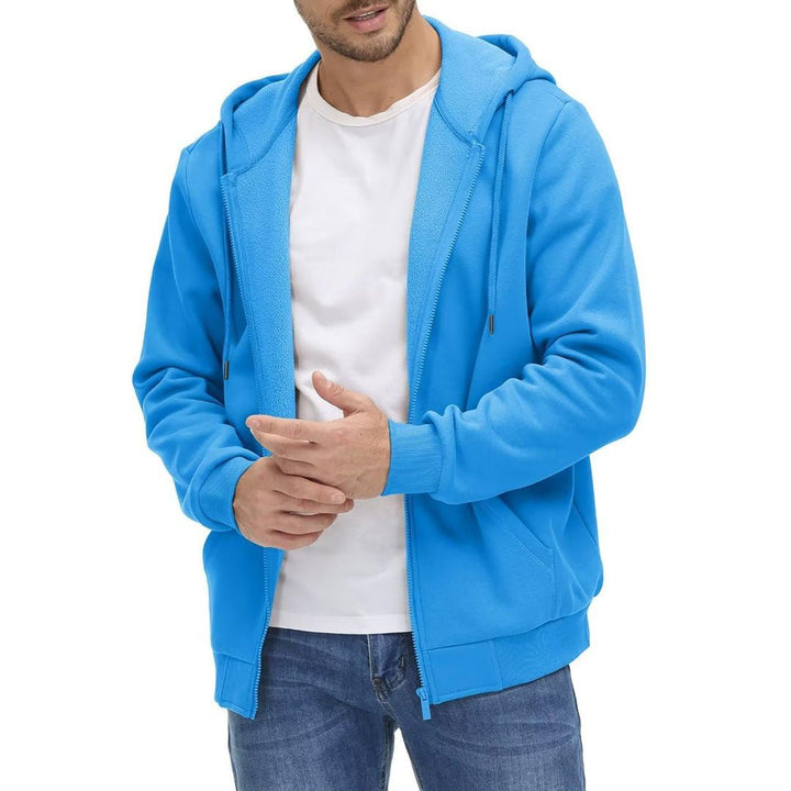 Men's Full Zip-Up Casual Active Hoodie - Men's hoodie