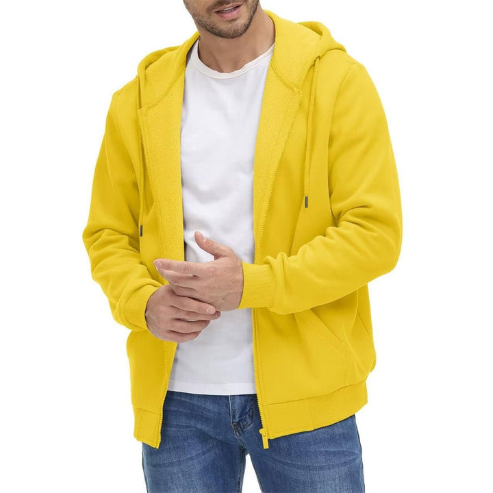 Men's Full Zip-Up Casual Active Hoodie - Men's hoodie