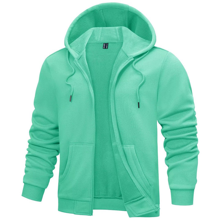Men's Full Zip-Up Casual Active Hoodie - Men's hoodie
