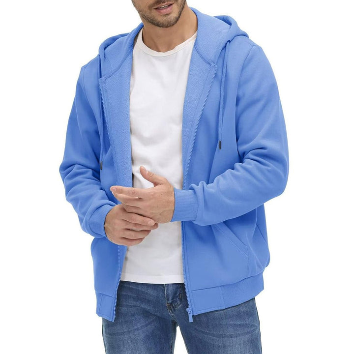 Men's Full Zip-Up Casual Active Hoodie - Men's hoodie