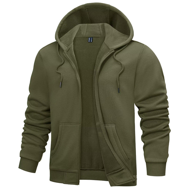 Men's Full Zip-Up Casual Active Hoodie - Men's hoodie