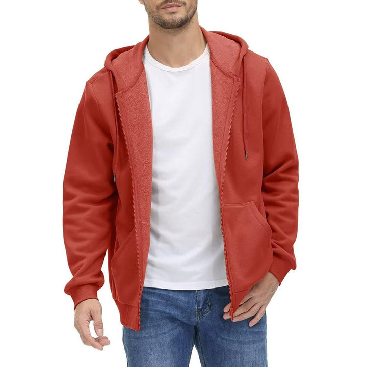 Men's Full Zip-Up Casual Active Hoodie - Men's hoodie