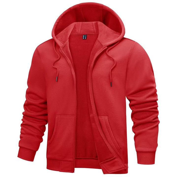 Men's Full Zip-Up Casual Active Hoodie - Men's hoodie