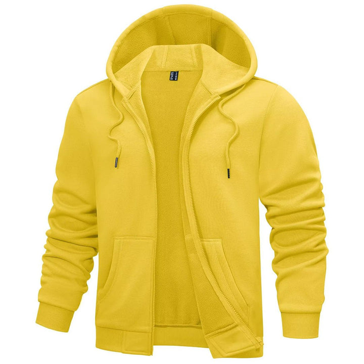 Men's Full Zip-Up Casual Active Hoodie - Men's hoodie