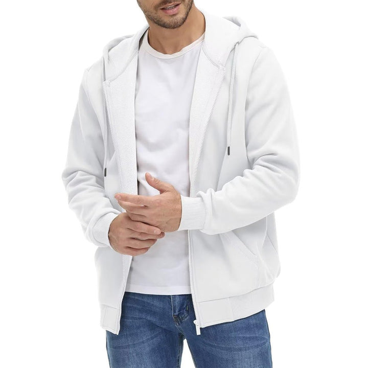Men's Full Zip-Up Casual Active Hoodie - Men's hoodie