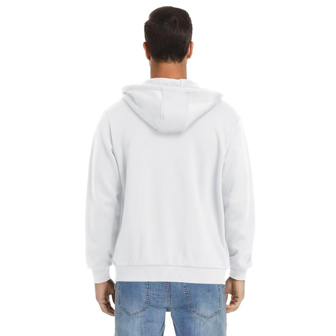 TACVASEN White Men's Full Zip - Up Casual Active Hoodie