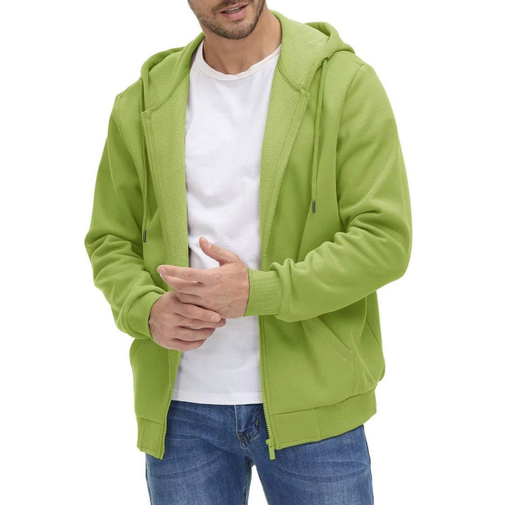 Men's Full Zip-Up Casual Active Hoodie - Men's hoodie