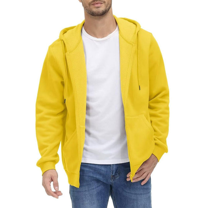 Men's Full Zip-Up Casual Active Hoodie - Men's hoodie