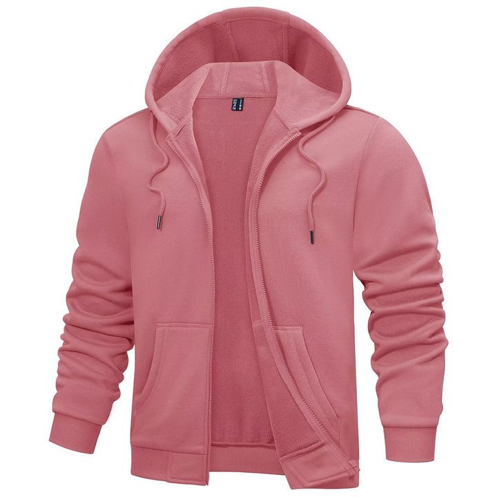 Men's Full Zip-Up Casual Active Hoodie - Men's hoodie