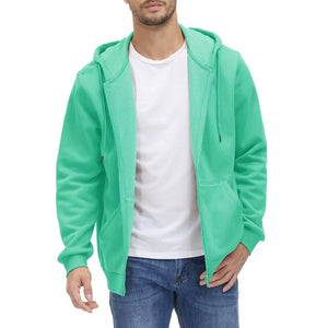 TACVASEN Mint Green Men's Full Zip - Up Casual Active Hoodie