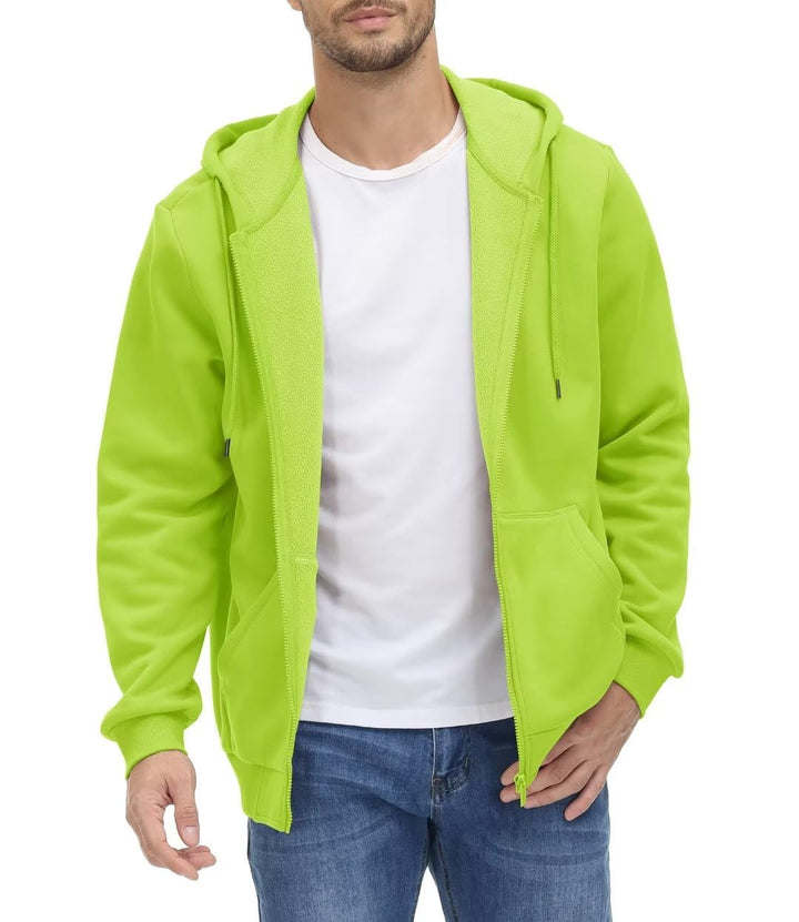 Men's Full Zip-Up Casual Active Hoodie - Men's hoodie