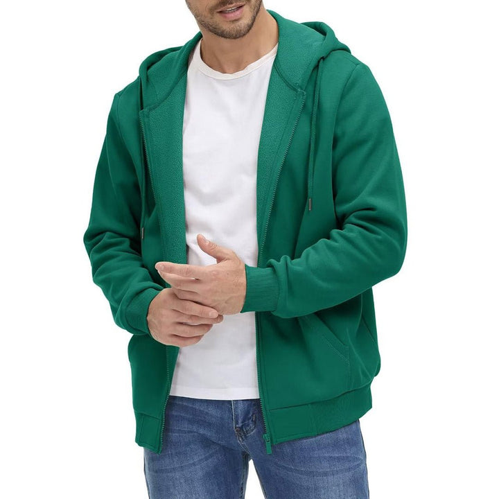 Men's Full Zip-Up Casual Active Hoodie - Men's hoodie