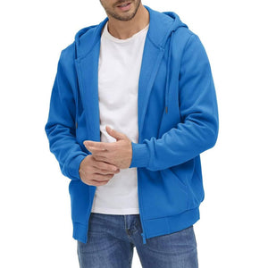 TACVASEN Blue Green Men's Full Zip - Up Casual Active Hoodie