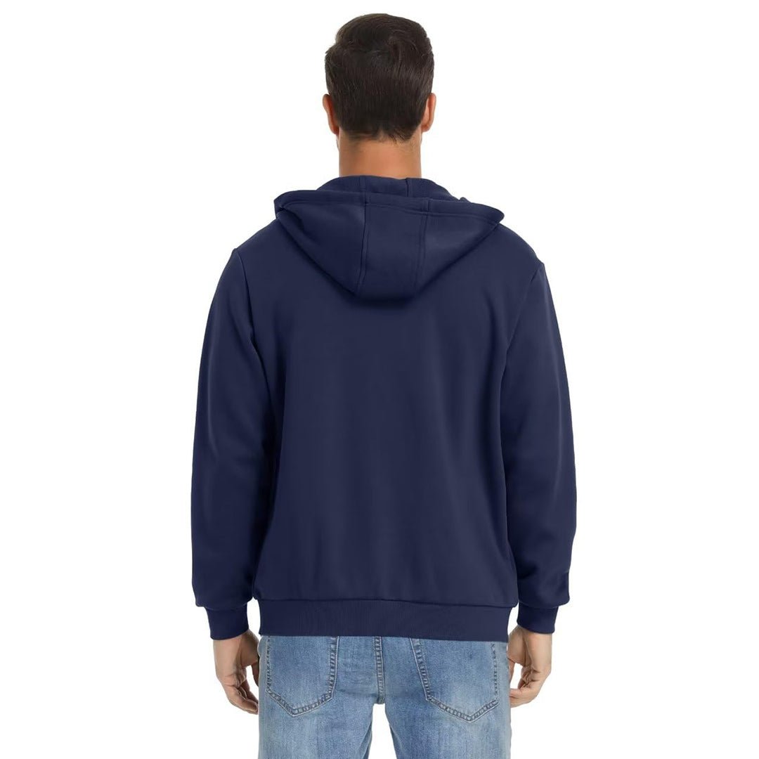 TACVASEN Navy Men's Full Zip - Up Casual Active Hoodie