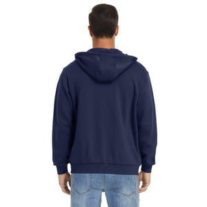 TACVASEN Navy Men's Full Zip - Up Casual Active Hoodie