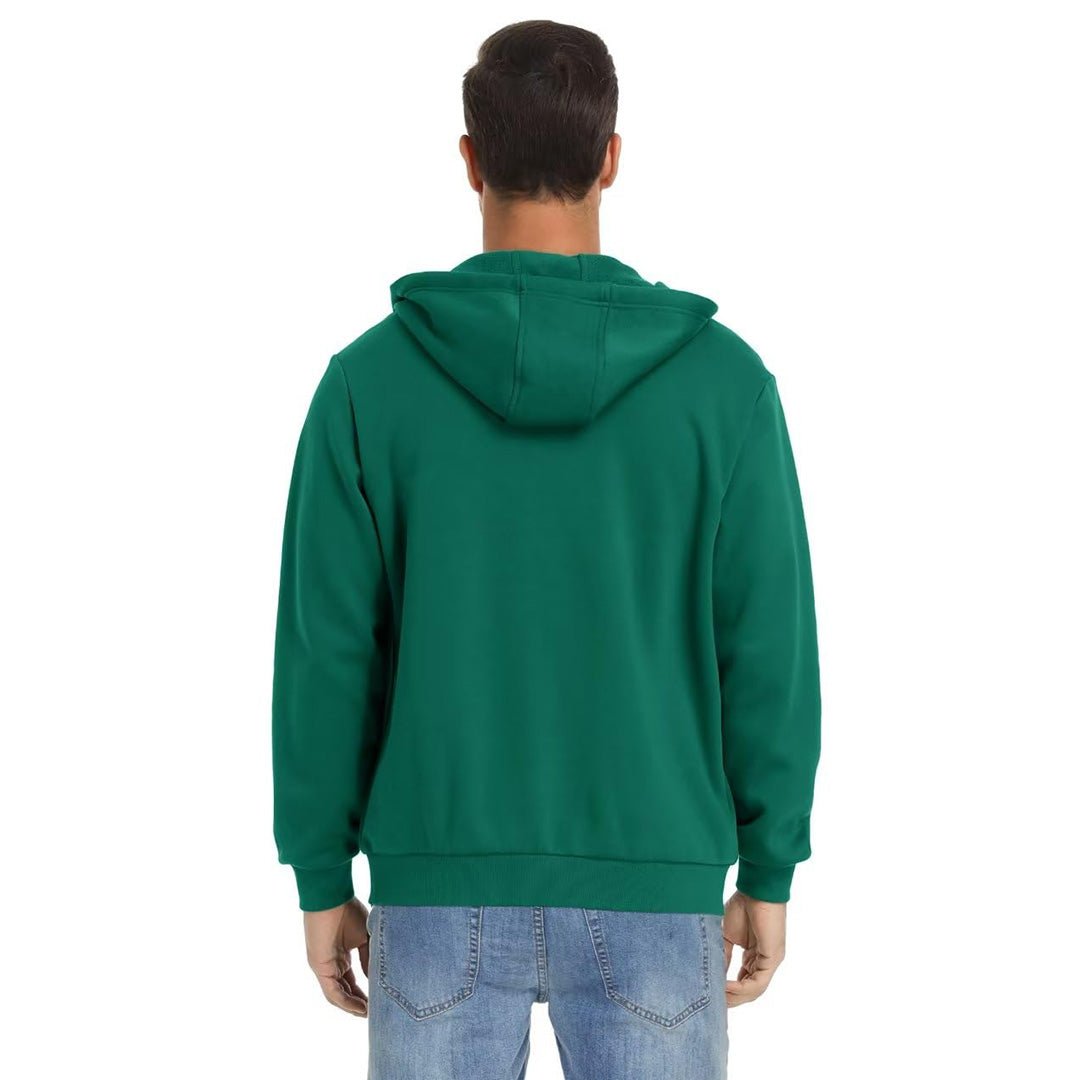 TACVASEN Emerald Green Men's Full Zip - Up Casual Active Hoodie
