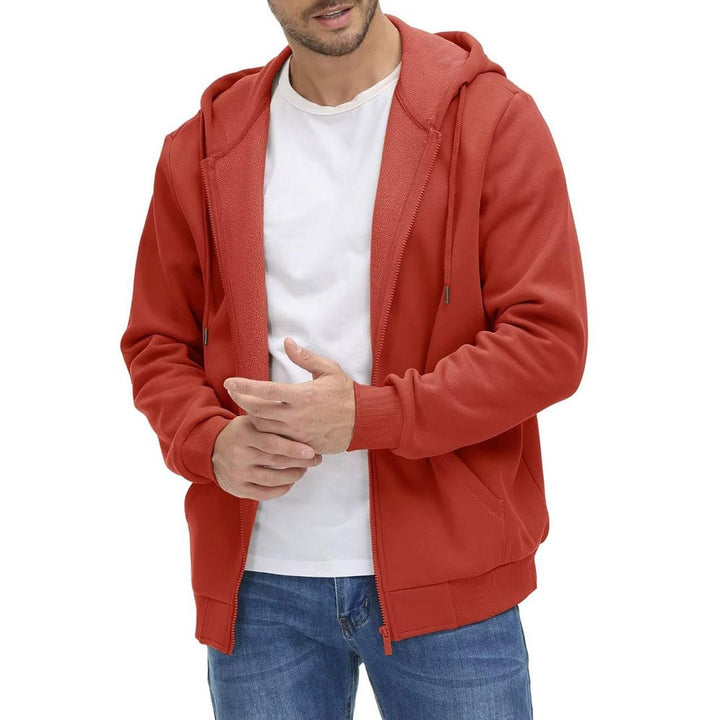 Men's Full Zip-Up Casual Active Hoodie - Men's hoodie