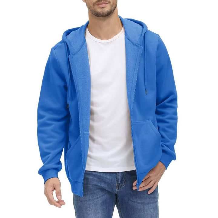 Men's Full Zip-Up Casual Active Hoodie - Men's hoodie