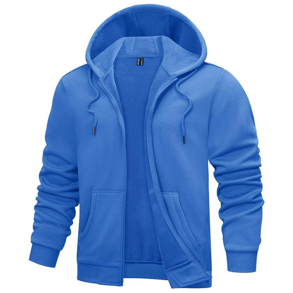 Men's Full Zip-Up Casual Active Hoodie - Men's hoodie