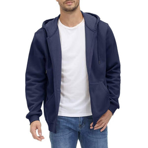 TACVASEN Navy Men's Full Zip - Up Casual Active Hoodie