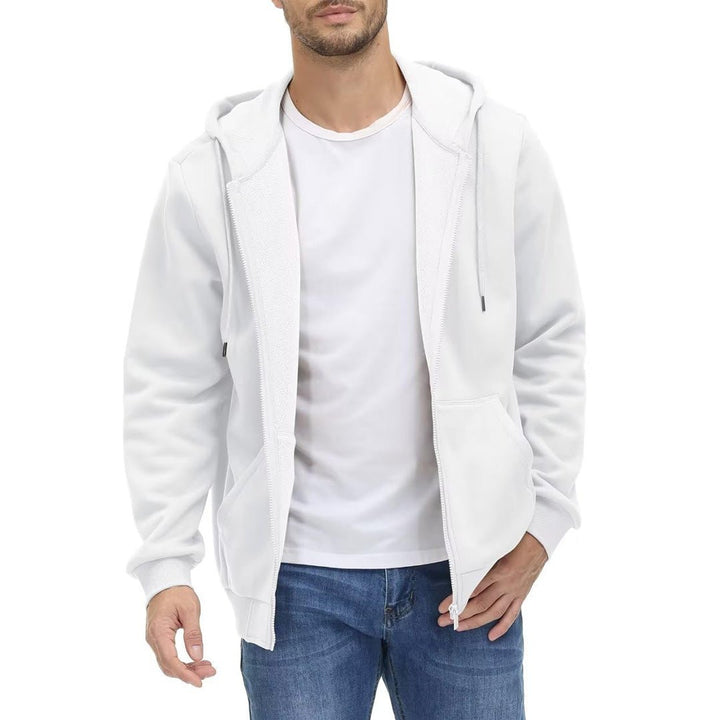 Men's Full Zip-Up Casual Active Hoodie - Men's hoodie
