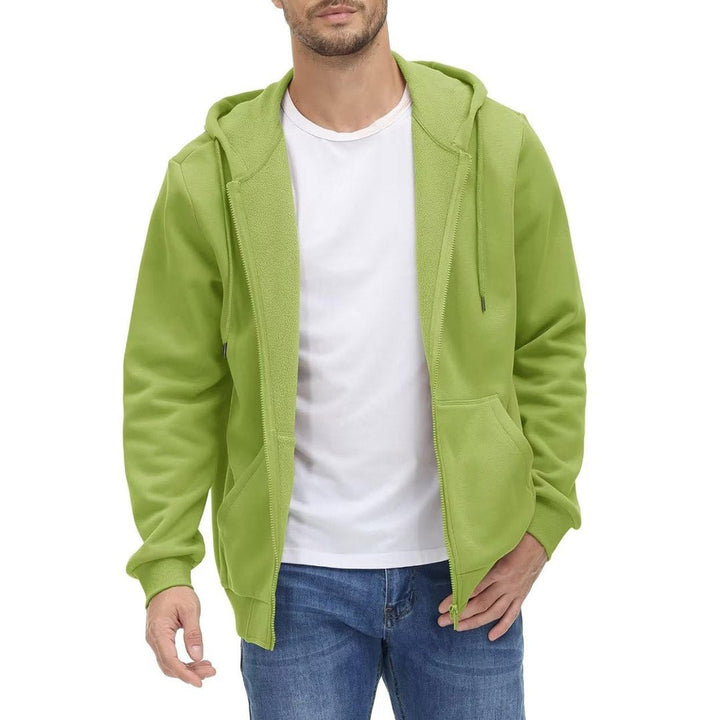 Men's Full Zip-Up Casual Active Hoodie - Men's hoodie
