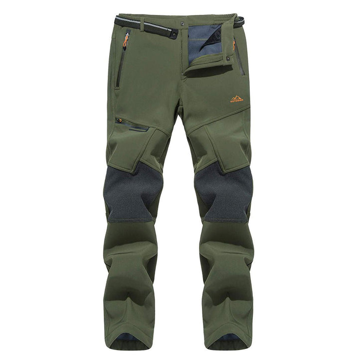 Men's Hiking Fleece Lined Reinforced Knees Softshell Pants - Fall Winter 2022