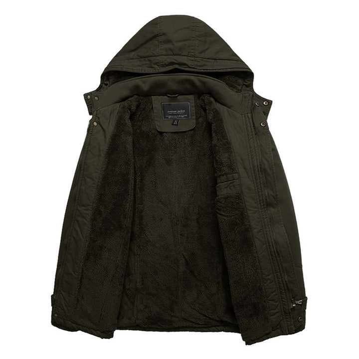 Men's Hood Jackets Thicken Fleece Cotton Work Winter Coats - Fall Winter 2022