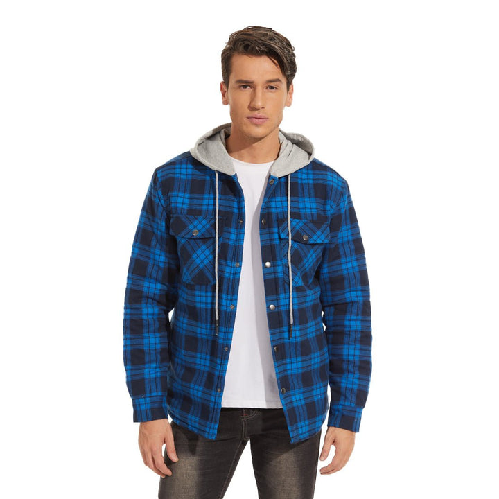Men's Hooded Winter Cotton Coat with Pockets - Fall Winter 2022