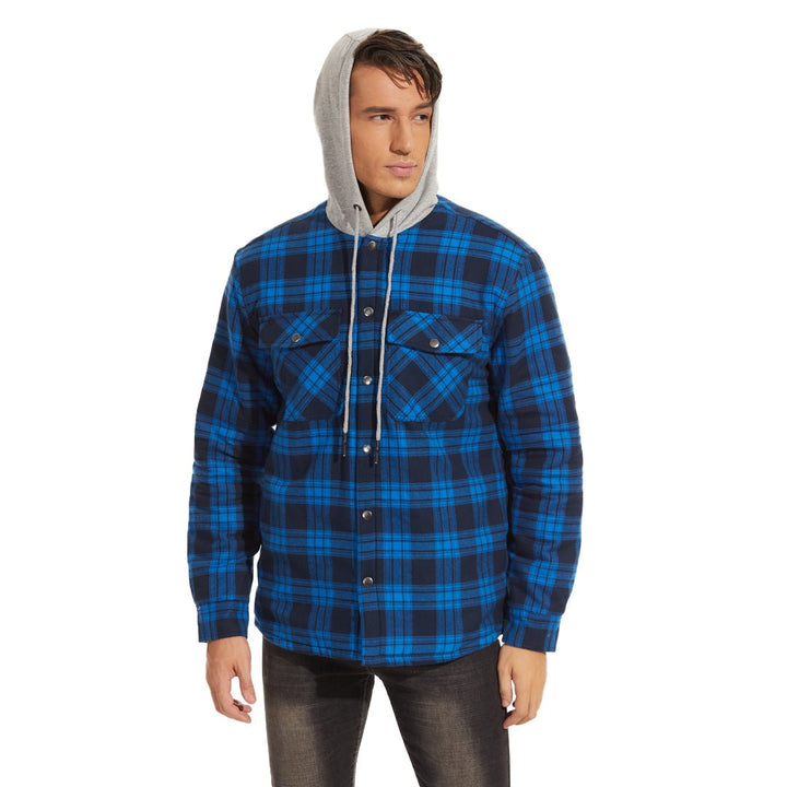 Men's Hooded Winter Cotton Coat with Pockets - Fall Winter 2022