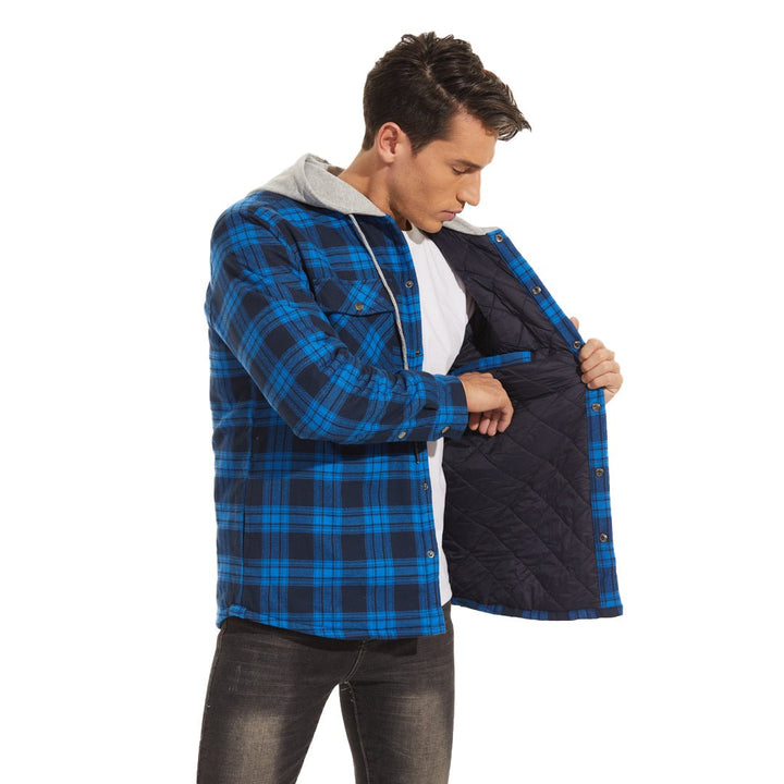 Men's Hooded Winter Cotton Coat with Pockets - Fall Winter 2022