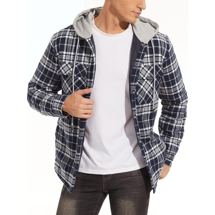 Men's Hoodie Winter Cotton Coat with Pockets - Fall Winter 2022