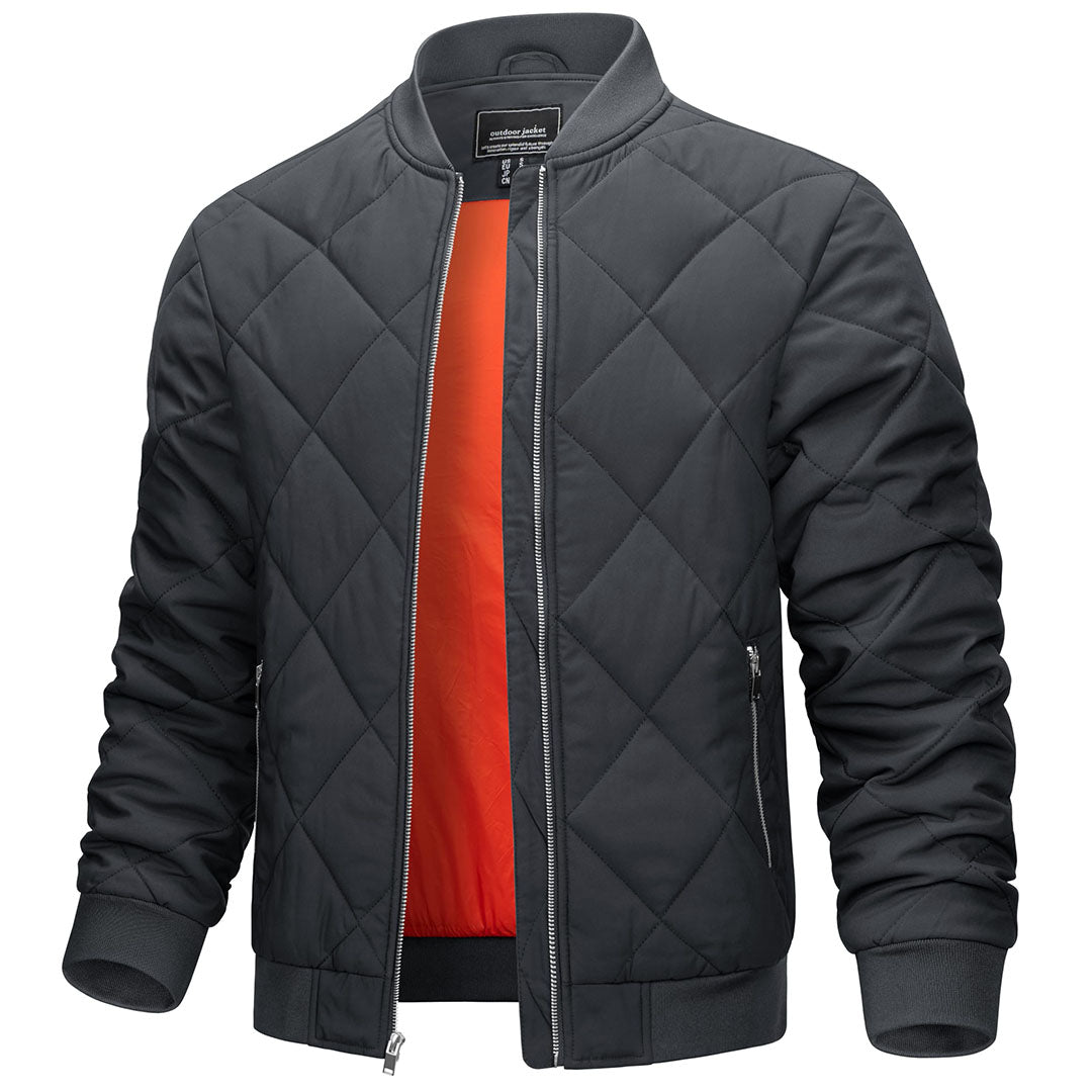 Men's Winter Bomber Varsity Jacket - Windproof | TACVASEN