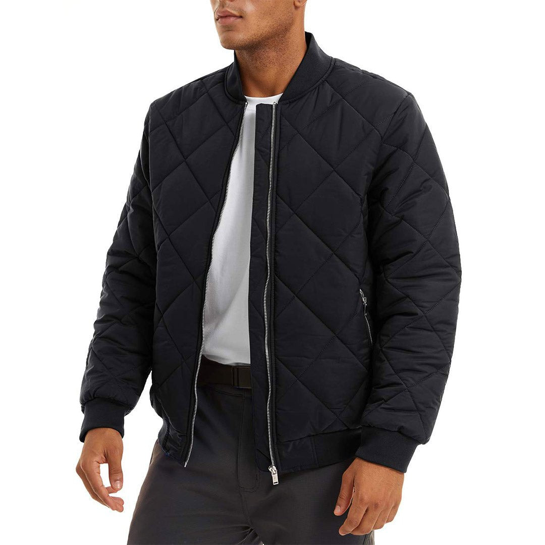 TACVASEN Black Men's Winter Waterproof Bomber Varsity Jackets