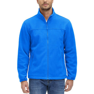 TACVASEN Azure Men's Lightweight Full Zip Casual Fleece Jacket