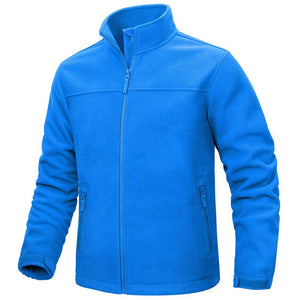 TACVASEN Azure Men's Lightweight Full Zip Casual Fleece Jacket